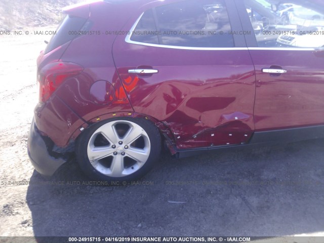 KL4CJESB6FB262439 - 2015 BUICK ENCORE RED photo 6