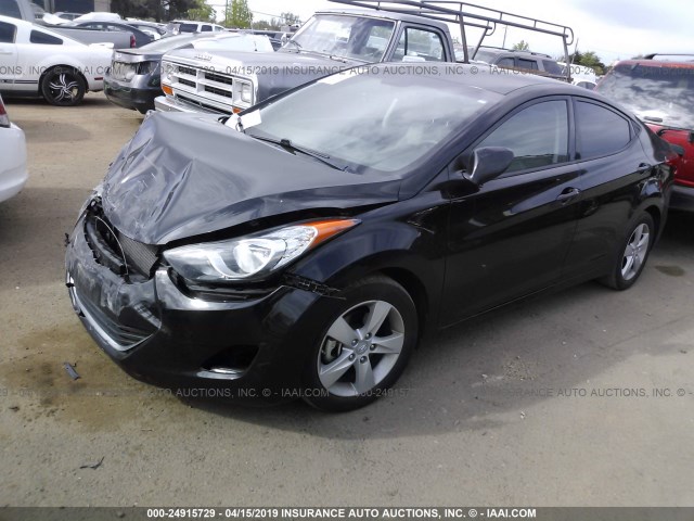 KMHDH4AE3DU854731 - 2013 HYUNDAI ELANTRA GLS/LIMITED BLACK photo 2