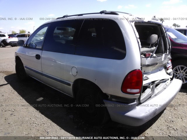 2P4FP25B8XR270813 - 1999 PLYMOUTH VOYAGER GRAY photo 3