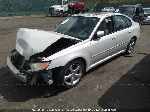 4S3BL616097236612 - 2009 SUBARU LEGACY 2.5I WHITE photo 2