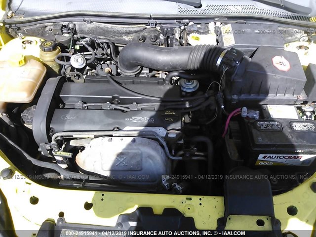 3FAFP31313R190000 - 2003 FORD FOCUS ZX3 YELLOW photo 10