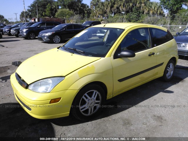 3FAFP31313R190000 - 2003 FORD FOCUS ZX3 YELLOW photo 2