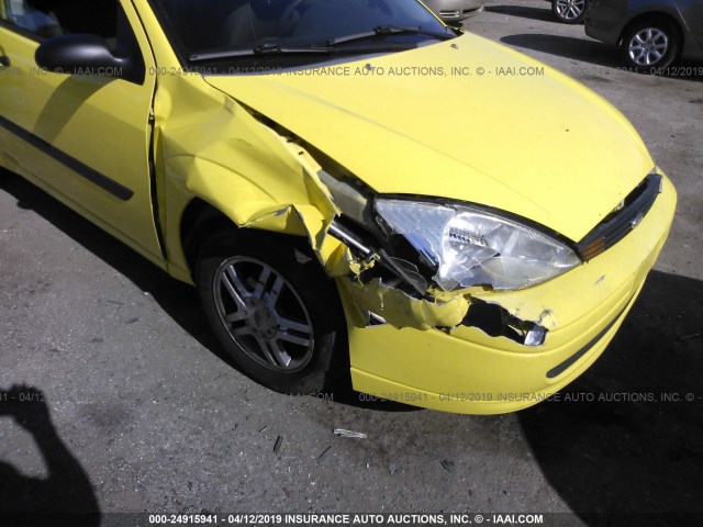 3FAFP31313R190000 - 2003 FORD FOCUS ZX3 YELLOW photo 6