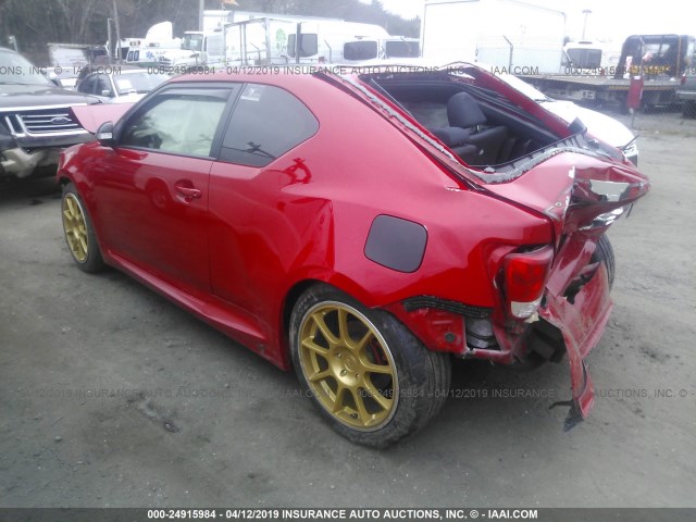 JTKJF5C75D3051953 - 2013 TOYOTA SCION TC წითელი ფოტო 3