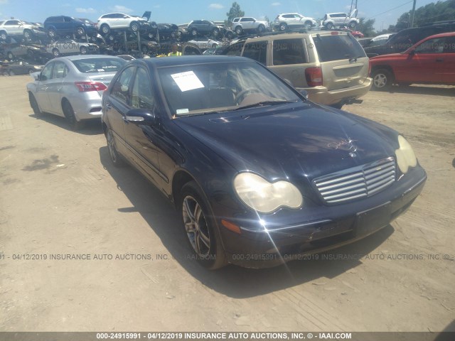 WDBRF61J62F274463 - 2002 MERCEDES-BENZ C 240 BLUE photo 1