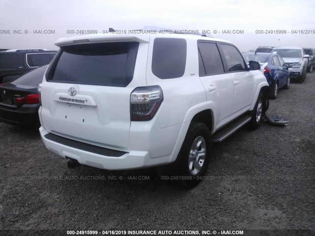 JTEBU5JR5G5381537 - 2016 TOYOTA 4RUNNER SR5 PREM/LTDL/TRAIL/TRD WHITE photo 4