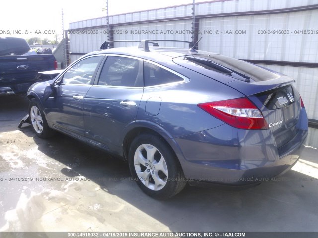 5J6TF1H58CL004957 - 2012 HONDA CROSSTOUR EXL BLUE photo 3