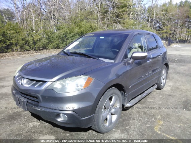 5J8TB18517A001094 - 2007 ACURA RDX TECHNOLOGY GRAY photo 2