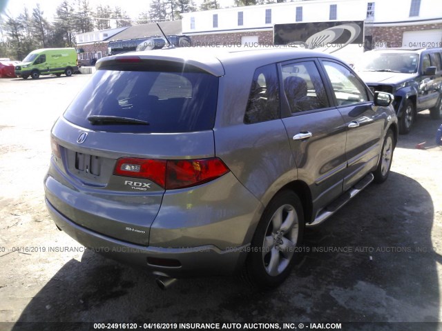 5J8TB18517A001094 - 2007 ACURA RDX TECHNOLOGY GRAY photo 4