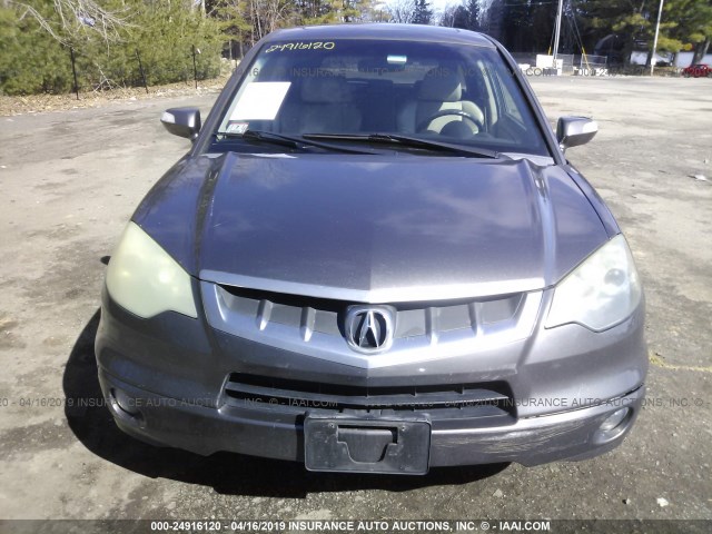 5J8TB18517A001094 - 2007 ACURA RDX TECHNOLOGY GRAY photo 6