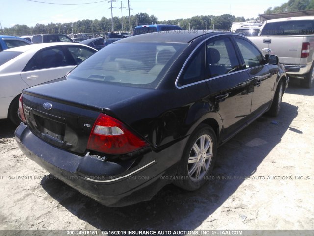 1FAHP24146G157839 - 2006 FORD FIVE HUNDRED SEL BLACK photo 4