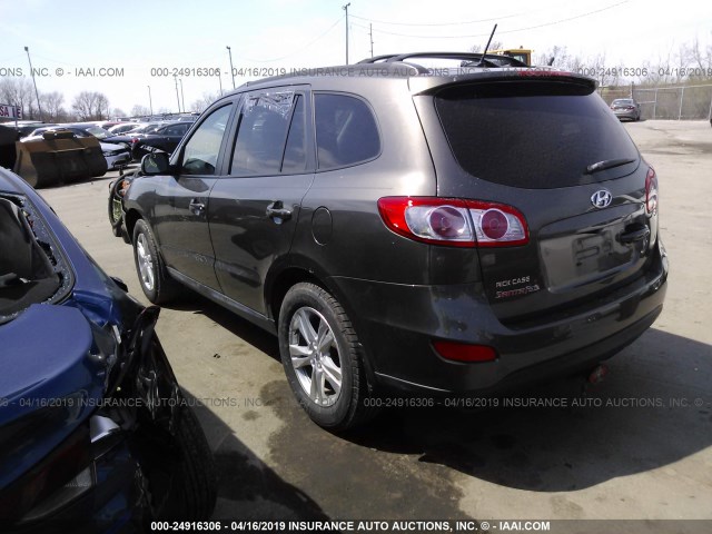 5XYZH4AG1CG137756 - 2012 HYUNDAI SANTA FE SE Pewter photo 3