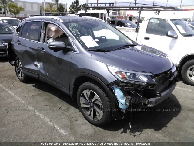 5J6RM3H91GL017473 - 2016 HONDA CR-V TOURING GRAY photo 1