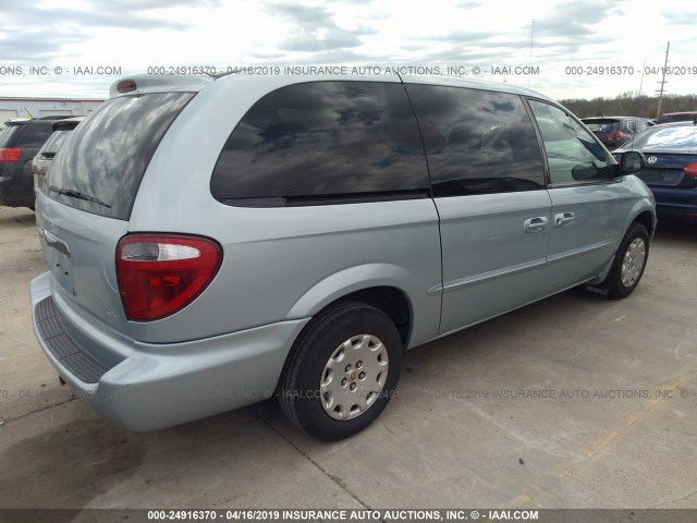 2C8GP44G91R170162 - 2001 CHRYSLER TOWN & COUNTRY LX Light Blue photo 4