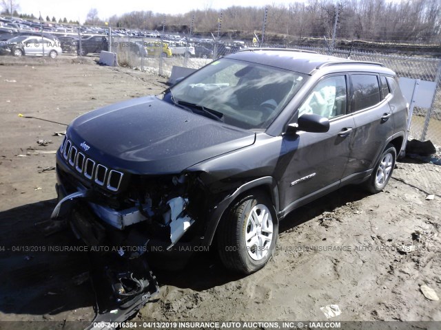 3C4NJDAB3JT177947 - 2018 JEEP COMPASS SPORT GRAY photo 2