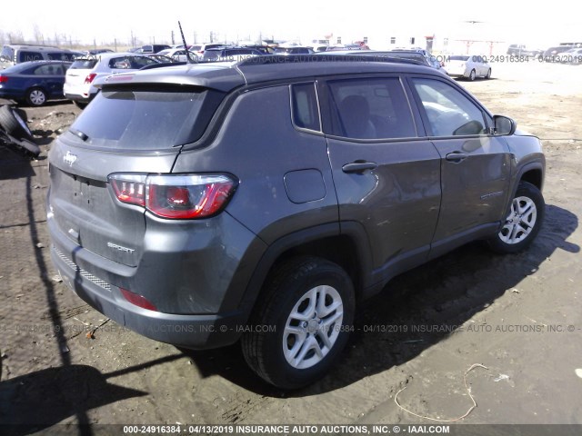 3C4NJDAB3JT177947 - 2018 JEEP COMPASS SPORT GRAY photo 4