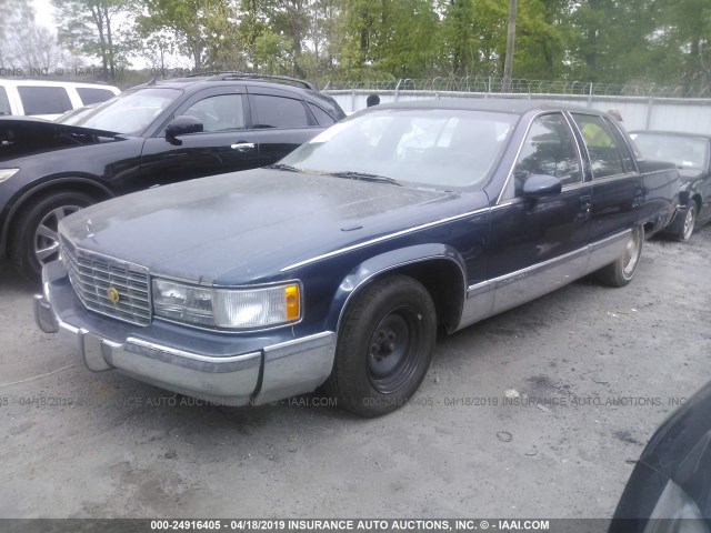 1G6DW52P1RR720569 - 1994 CADILLAC FLEETWOOD BROUGHAM BLUE photo 2