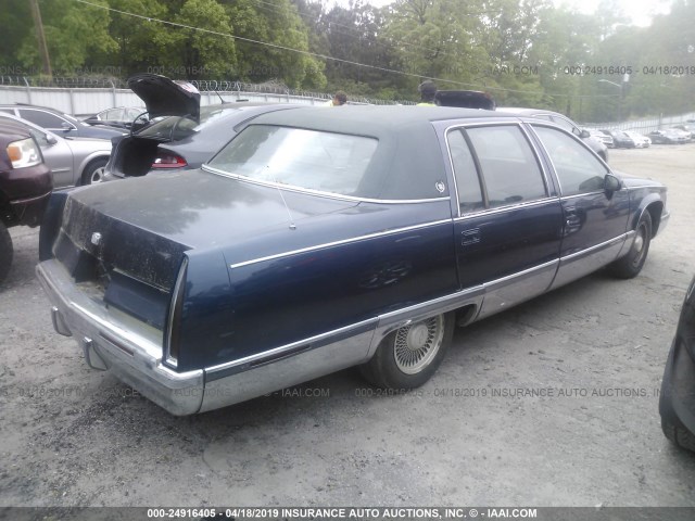 1G6DW52P1RR720569 - 1994 CADILLAC FLEETWOOD BROUGHAM BLUE photo 4