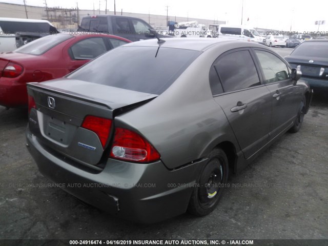 JHMFA36266S025448 - 2006 HONDA CIVIC HYBRID GRAY photo 4