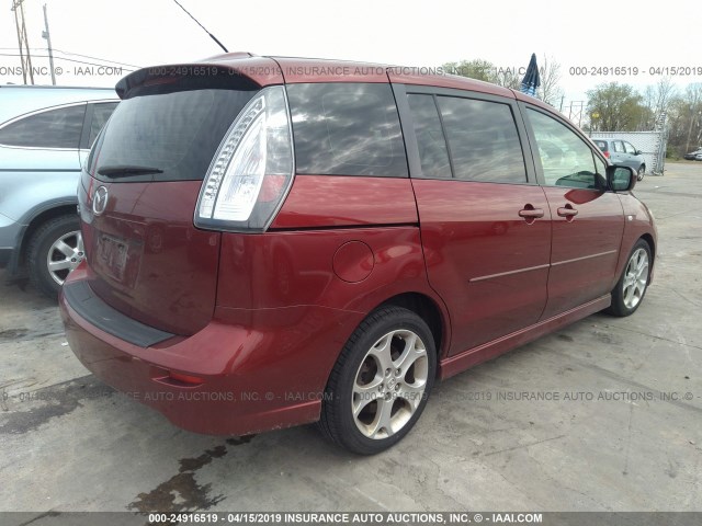 JM1CR29LX80321373 - 2008 MAZDA 5 RED photo 4