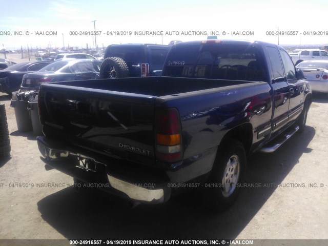 2GCEC19T721197840 - 2002 CHEVROLET SILVERADO C1500 BLUE photo 4