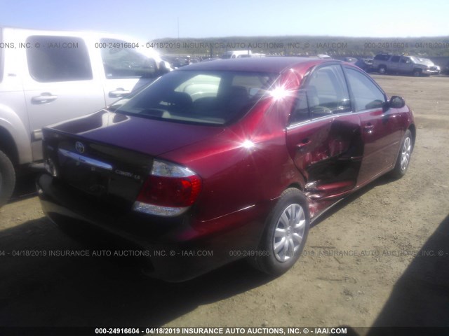 4T1BE32K96U124064 - 2006 TOYOTA CAMRY LE/XLE/SE RED photo 4