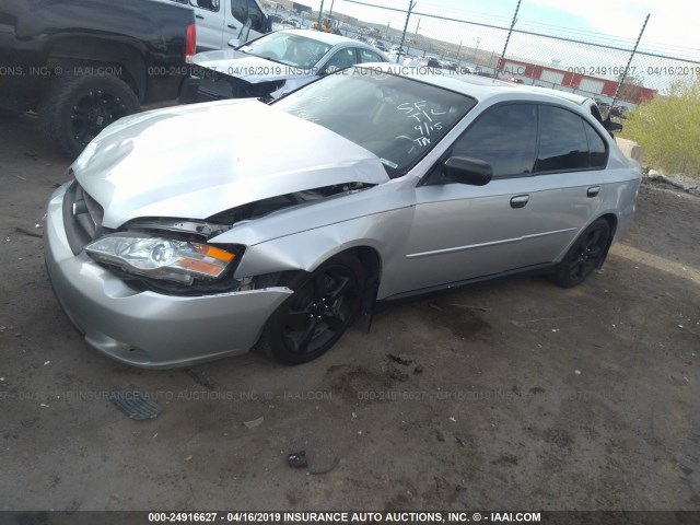 4S3BL626867220779 - 2006 SUBARU LEGACY 2.5I LIMITED SILVER photo 2