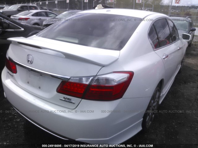 1HGCR3F96DA031703 - 2013 HONDA ACCORD TOURING WHITE photo 4