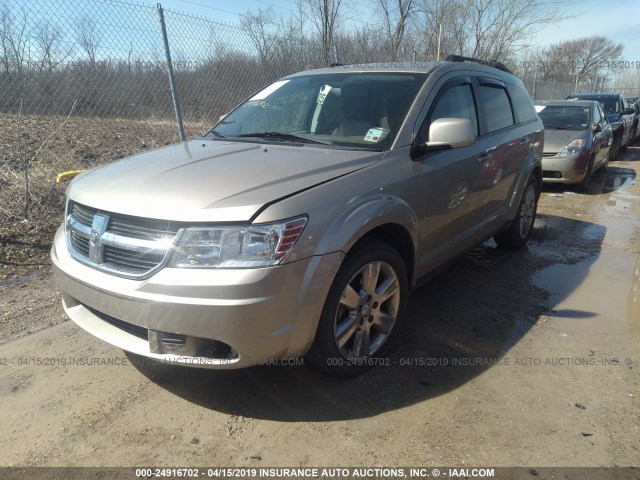 3D4GG57V89T215797 - 2009 DODGE JOURNEY SXT GOLD photo 2