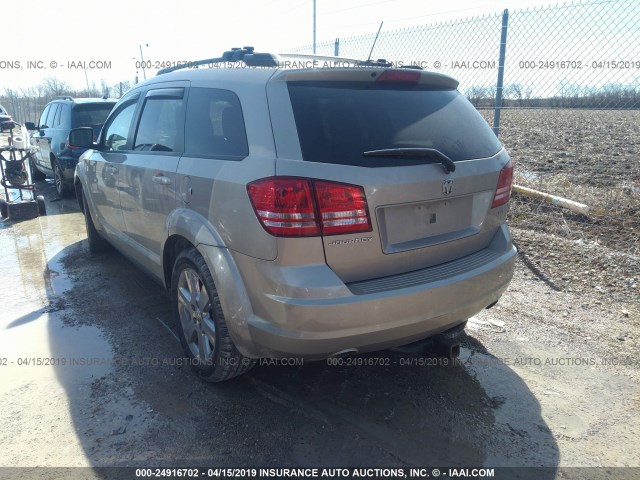 3D4GG57V89T215797 - 2009 DODGE JOURNEY SXT GOLD photo 3