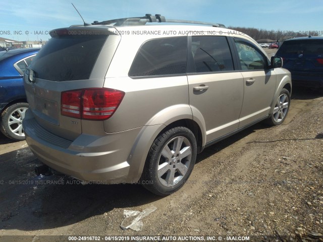 3D4GG57V89T215797 - 2009 DODGE JOURNEY SXT GOLD photo 4