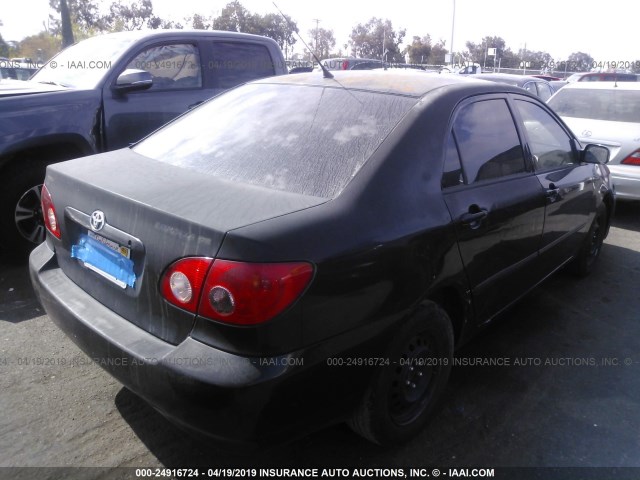 1NXBR32E78Z017967 - 2008 TOYOTA COROLLA CE/LE/S BLACK photo 4