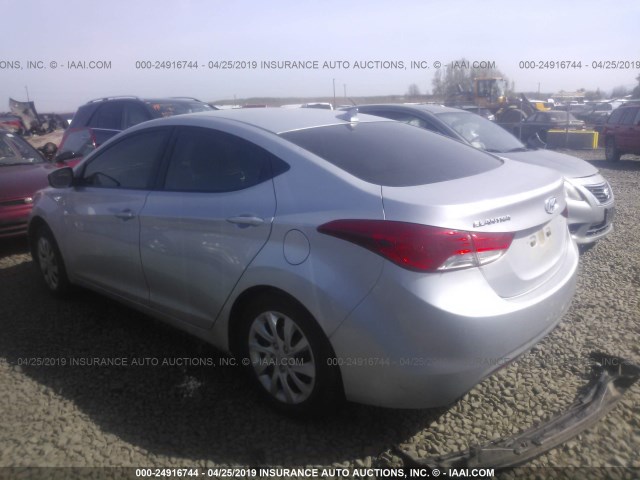 5NPDH4AE1BH012885 - 2011 HYUNDAI ELANTRA GLS/LIMITED SILVER photo 3