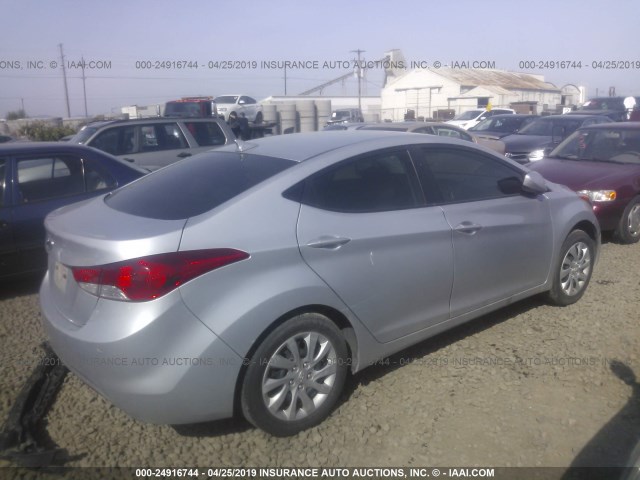 5NPDH4AE1BH012885 - 2011 HYUNDAI ELANTRA GLS/LIMITED SILVER photo 4