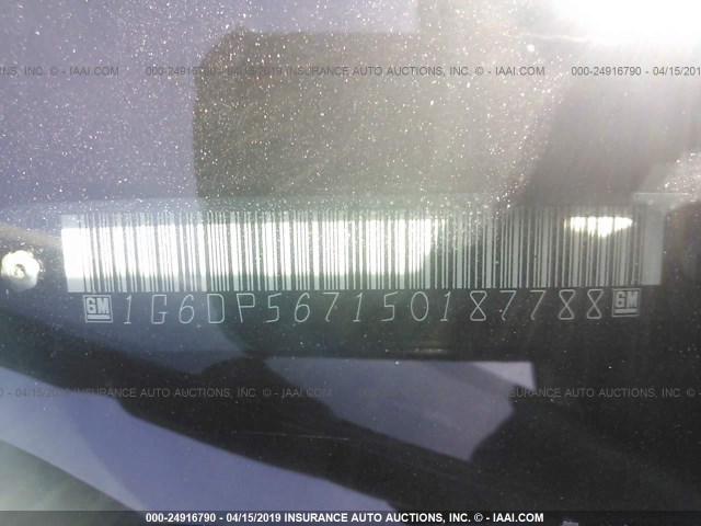 1G6DP567150187788 - 2005 CADILLAC CTS HI FEATURE V6 BLACK photo 9