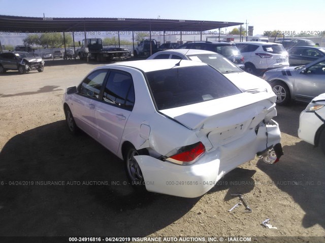 JA3AJ26E46U055406 - 2006 MITSUBISHI LANCER ES WHITE photo 3