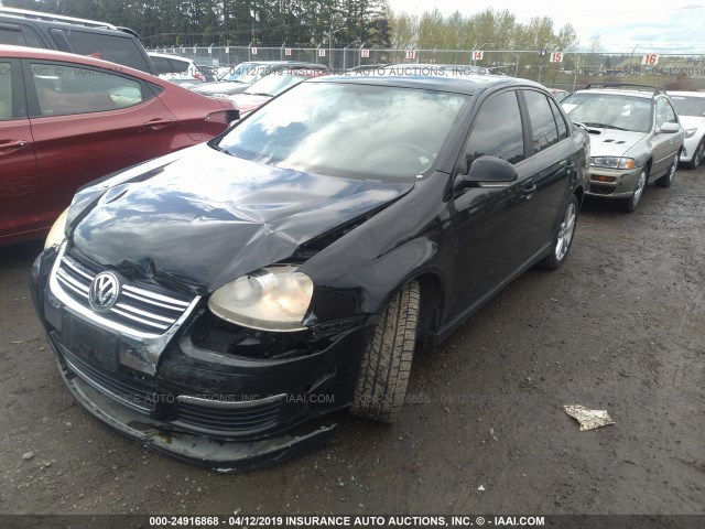 3VWPG71K66M695252 - 2006 VOLKSWAGEN JETTA VALUE BLACK photo 2