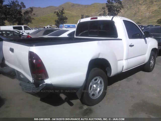 5TFNX4CN4DX020801 - 2013 TOYOTA TACOMA WHITE photo 4