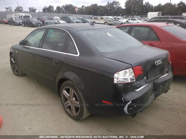 WAUAF78E97A271961 - 2007 AUDI A4 2/TURBO BLACK photo 3