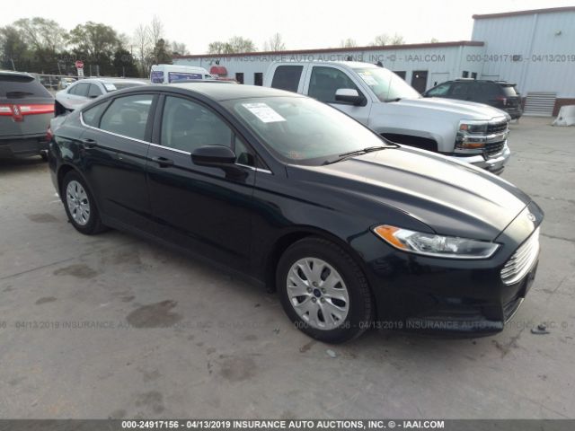 3FA6P0G75ER233958 - 2014 FORD FUSION S Black photo 1