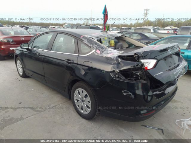 3FA6P0G75ER233958 - 2014 FORD FUSION S Black photo 3