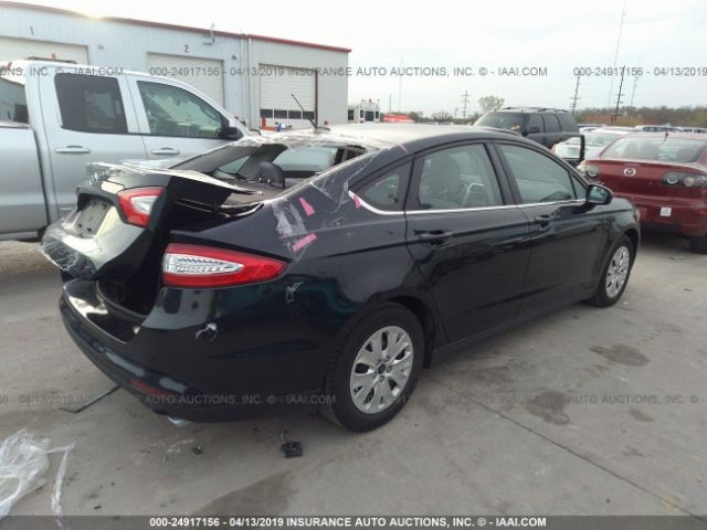 3FA6P0G75ER233958 - 2014 FORD FUSION S Black photo 4