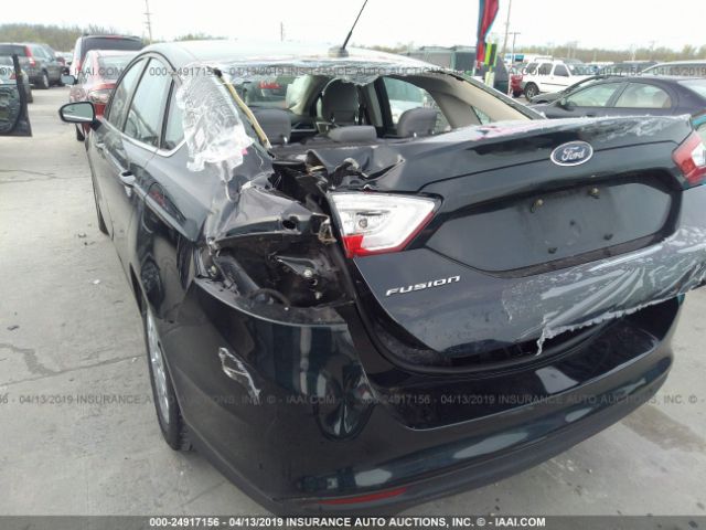 3FA6P0G75ER233958 - 2014 FORD FUSION S Black photo 6