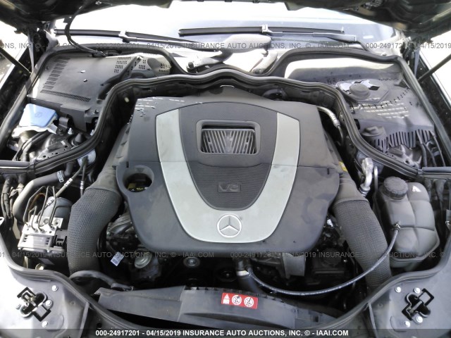 WDBUF56X58B351051 - 2008 MERCEDES-BENZ E 350 BLACK photo 10