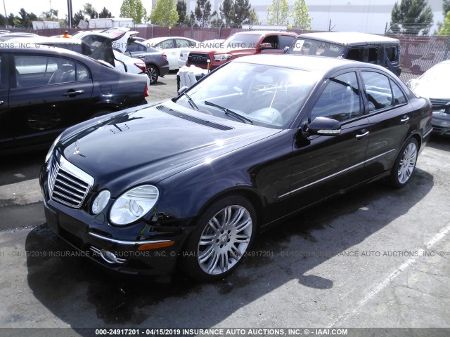 WDBUF56X58B351051 - 2008 MERCEDES-BENZ E 350 BLACK photo 2