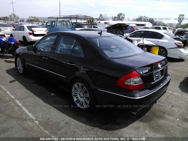 WDBUF56X58B351051 - 2008 MERCEDES-BENZ E 350 BLACK photo 3