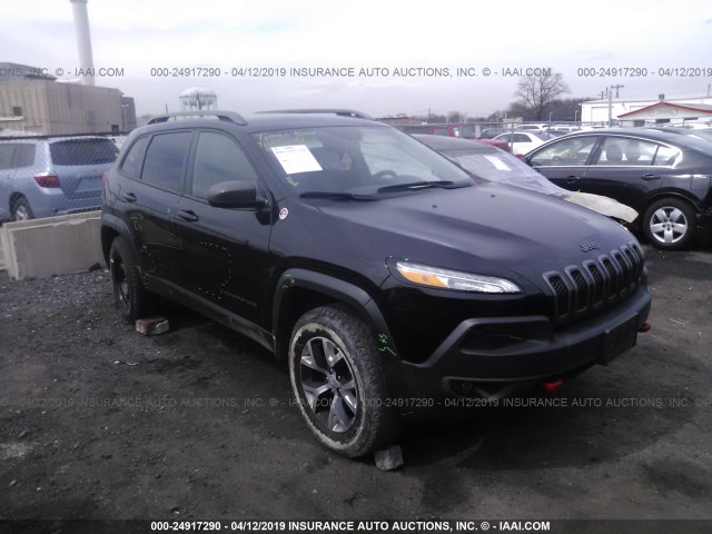 1C4PJMBBXHW517364 - 2017 JEEP CHEROKEE TRAILHAWK BLACK photo 1