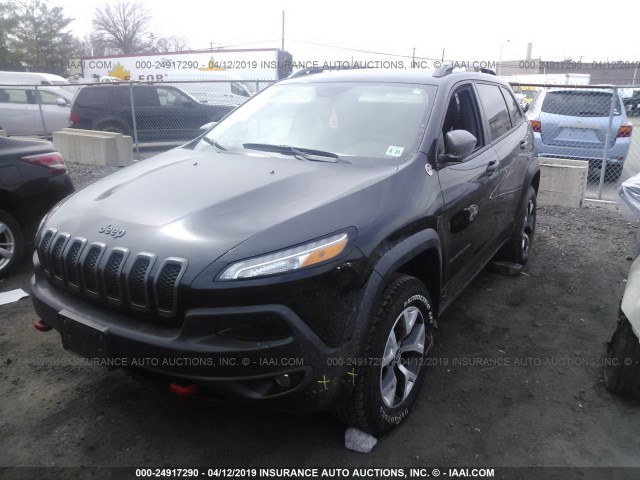 1C4PJMBBXHW517364 - 2017 JEEP CHEROKEE TRAILHAWK BLACK photo 2