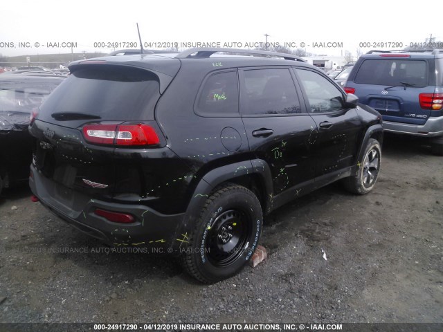 1C4PJMBBXHW517364 - 2017 JEEP CHEROKEE TRAILHAWK BLACK photo 4