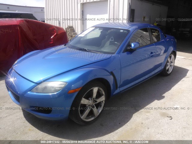 JM1FE173340124285 - 2004 MAZDA RX8 BLUE photo 2